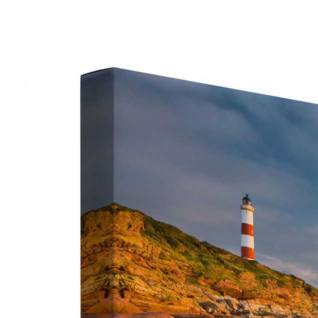 Schöne Wandbilder Tarbat Ness Meer & Leuchtturm bei Sonnenuntergang