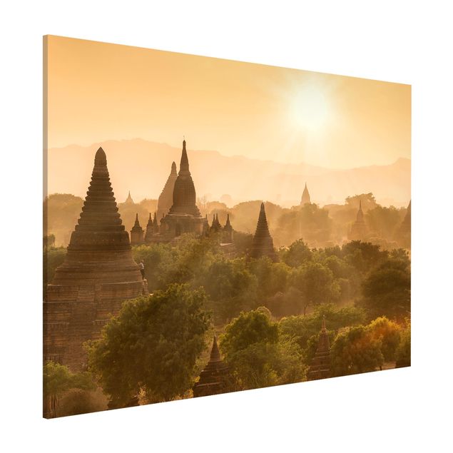 Magnettafel Büro Sonnenuntergang über Bagan