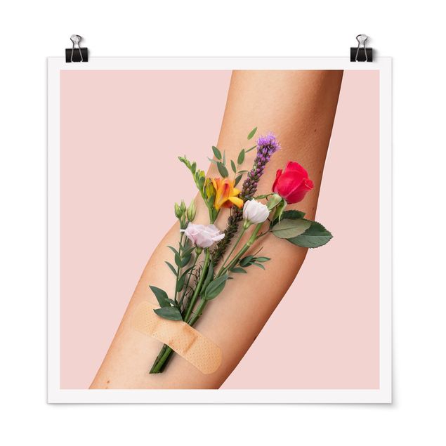 Poster kaufen Arm mit Blumen