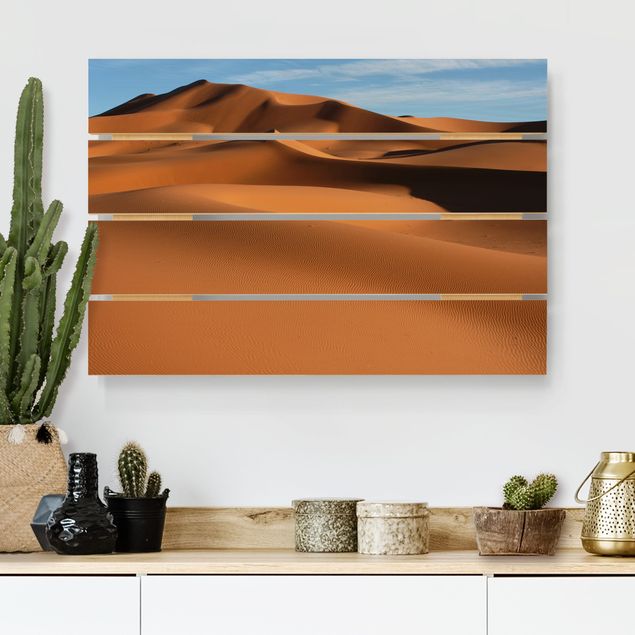 Holzbild Natur Desert Dunes