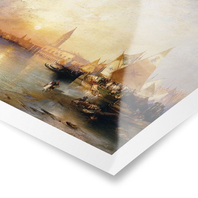 Wandbilder Kunstdruck Thomas Moran - Venedig bei Sonnenuntergang
