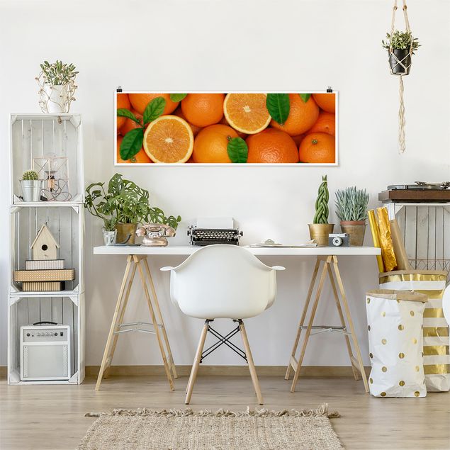 Poster - Saftige Orangen - Panorama Querformat