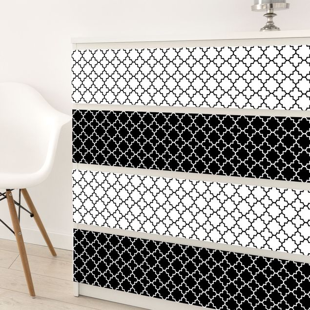 Möbelfolie Muster Marokkanisches Fliesen Vierpassmuster Set