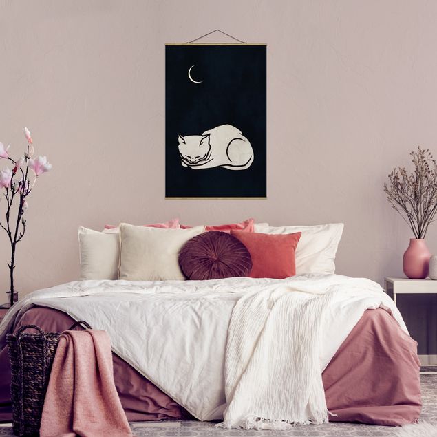 Wandbilder Schlafende Katze Illustration
