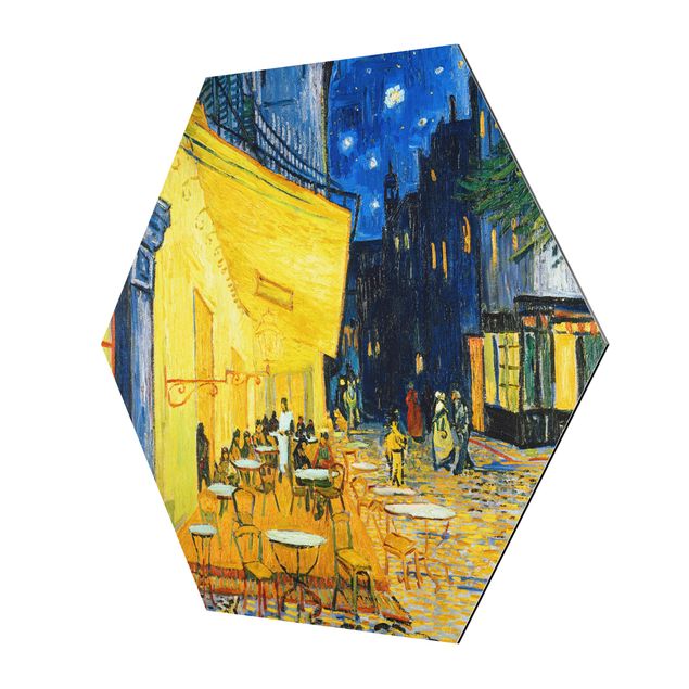 Foto auf Alu Dibond Vincent van Gogh - Café-Terrasse in Arles