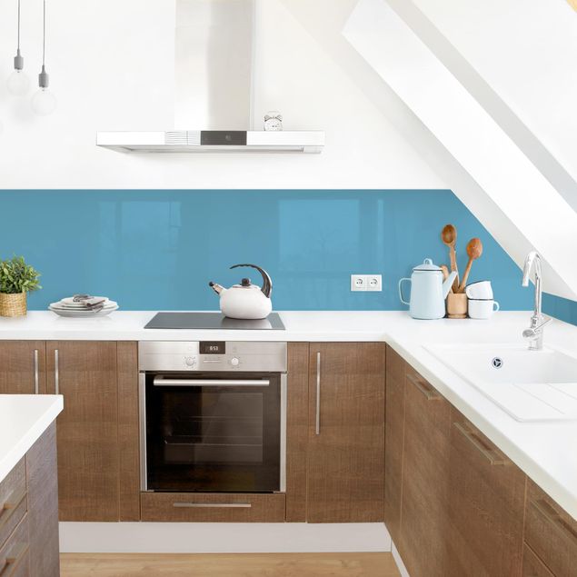 Küchenrückwand einfarbig Meerblau