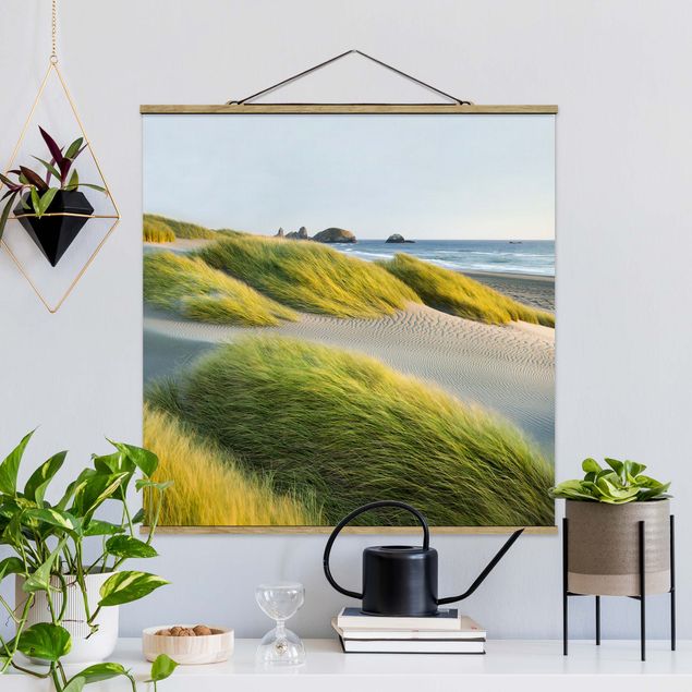 Schöne Wandbilder Dünen und Gräser am Meer