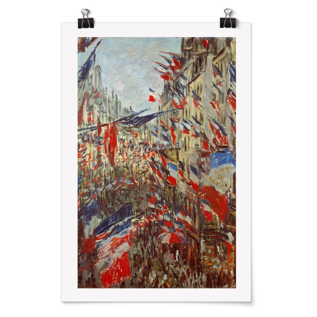 Bilder von Monet Claude Monet - Straße im Flaggenschmuck