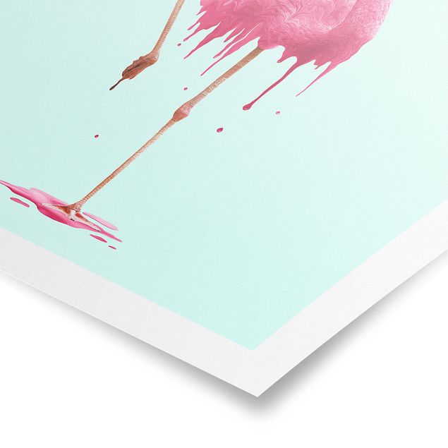 Schöne Wandbilder Schmelzender Flamingo