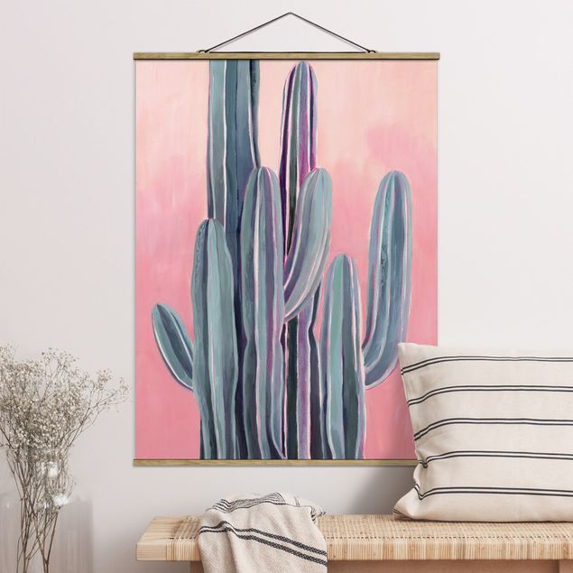 Bilder für die Wand Kaktus auf Rosa II