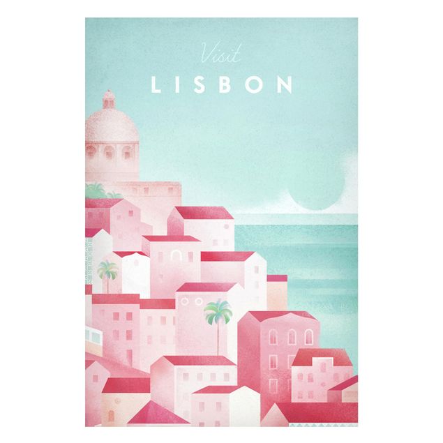 Magnettafel Skyline Reiseposter - Lissabon