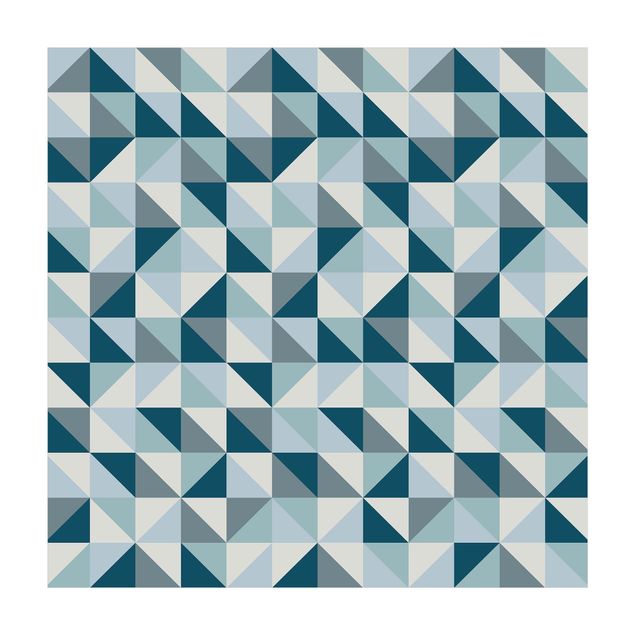 Blauer Teppich Blaues Dreieck Muster