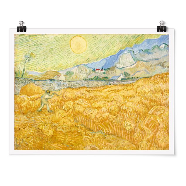 Kunstkopie Poster Vincent van Gogh - Kornfeld mit Schnitter