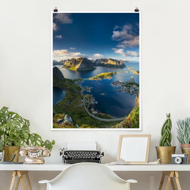 Natur Poster Fjordblick in Reinebringen
