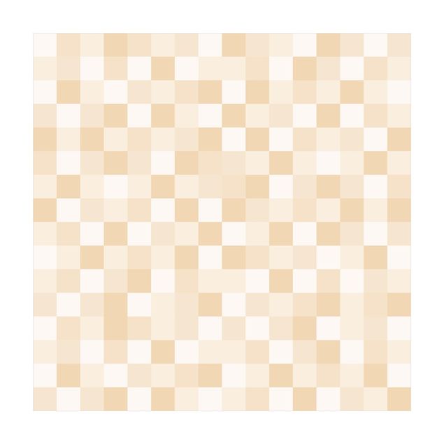 Teppich Schachbrettmuster Geometrisches Muster Mosaik Gelb