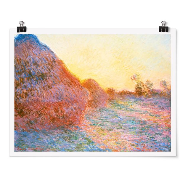 Poster - Claude Monet - Strohschober - Querformat 3:4