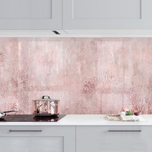 Küchenrückwände Platte Rosa Korallengrund