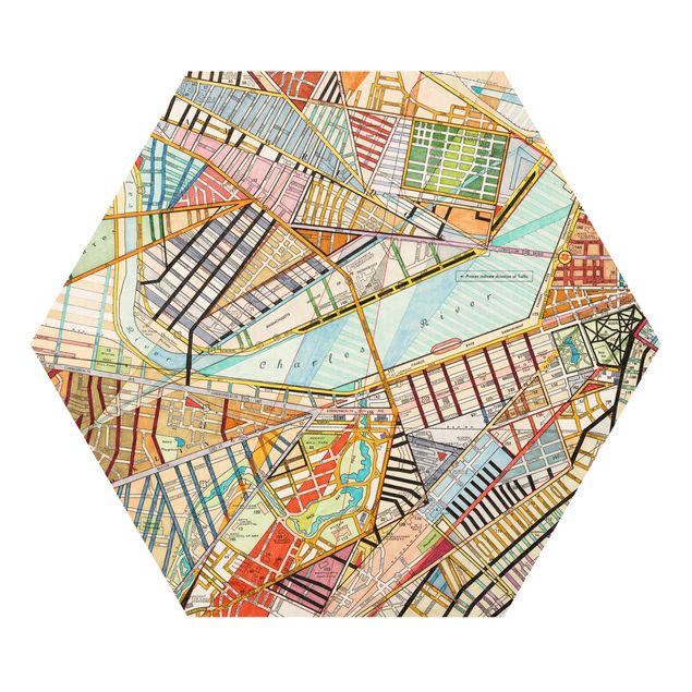 Hexagon Bild Forex - Moderne Karte von Boston