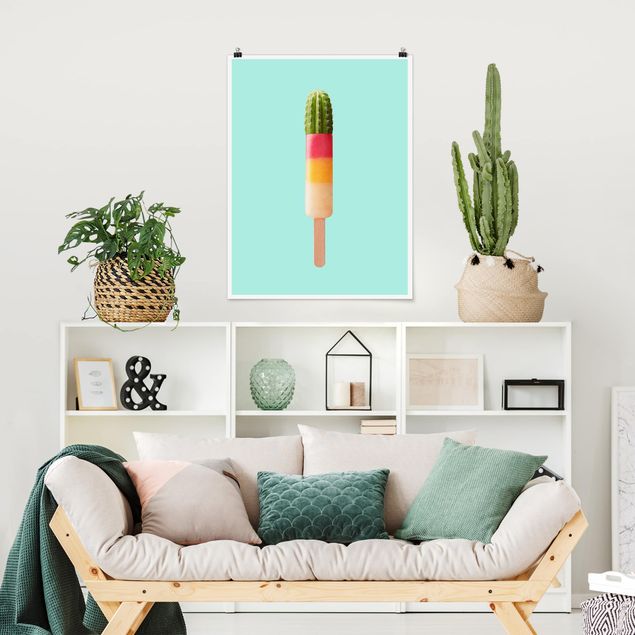Wandbilder Eis mit Kaktus