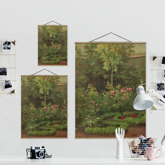Wandbilder Camille Pissarro - Ein Rosengarten