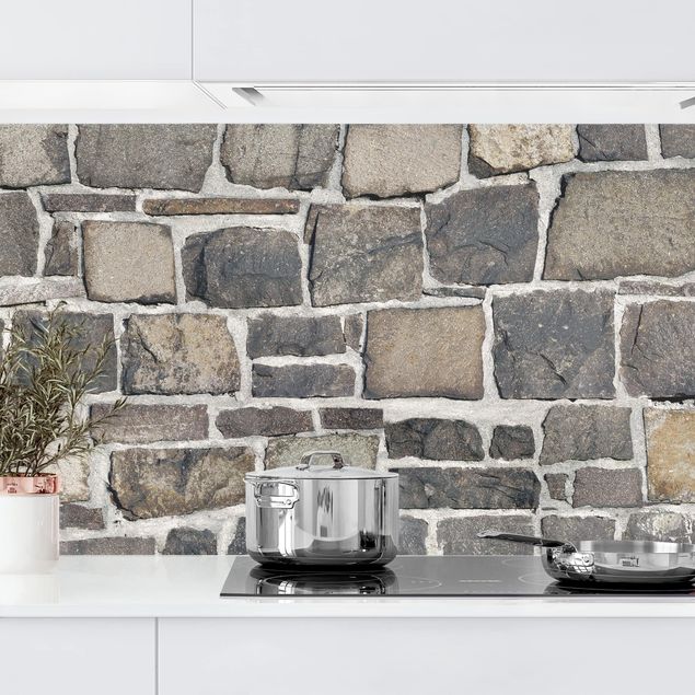 Küchenrückwände Platte Bruchsteintapete Natursteinwand