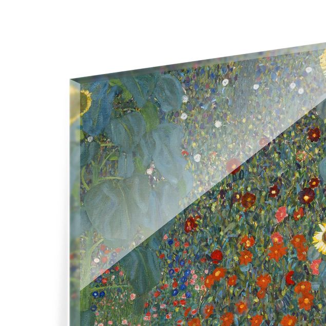 Wandbilder Kunstdruck Gustav Klimt - Garten Sonnenblumen