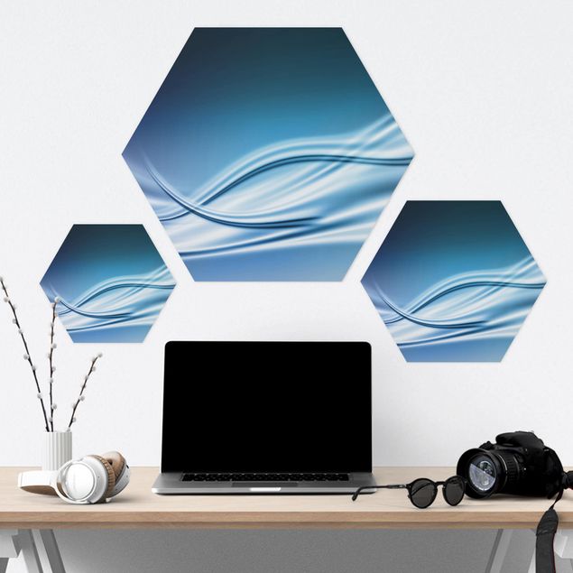 Hexagon Bild Alu-Dibond - Abstract Design
