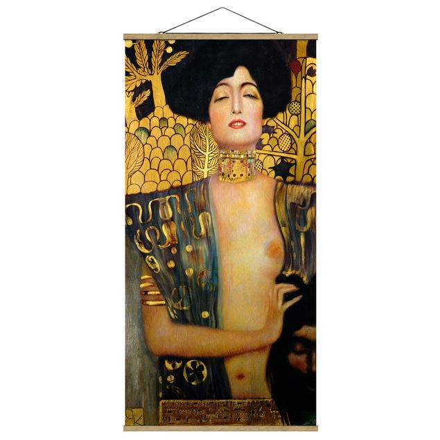 Stoffbilder mit Holzleisten Gustav Klimt - Judith I