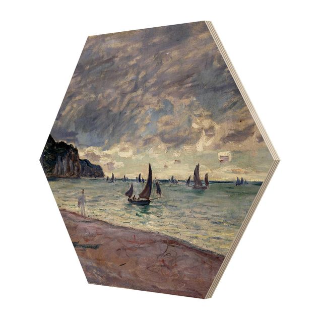 Holzbilder Claude Monet - Küste von Pourville