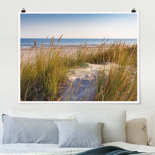 Poster Landschaft Stranddüne am Meer
