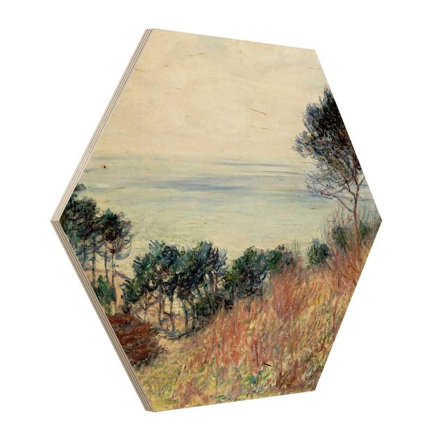 Holzbilder modern Claude Monet - Küste Varengeville