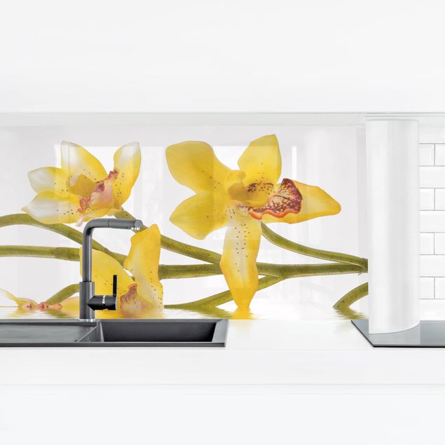Küchenrückwände selbstklebend Saffron Orchid Waters