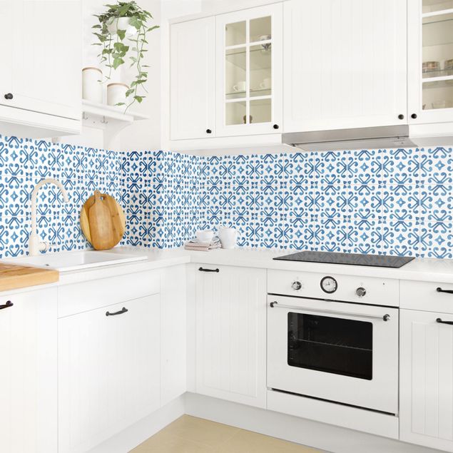 Küchenrückwand Muster Aquarell Fliesen - Belém