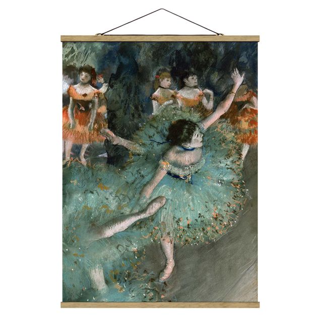 Stoffbilder Edgar Degas - Tänzerinnen in Grün