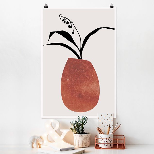 Kunstdrucke Poster Grafische Pflanzenwelt - Maiglöckchen