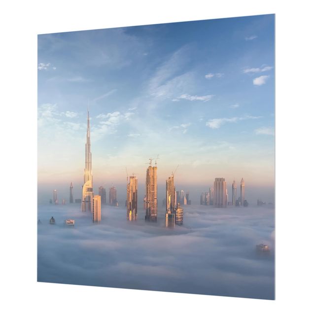 Glas Spritzschutz - Dubai über den Wolken - Quadrat - 1:1