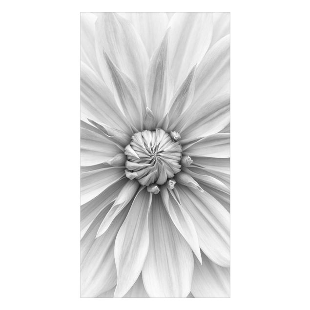 Duschrückwand - Botanische Blüte in Weiß