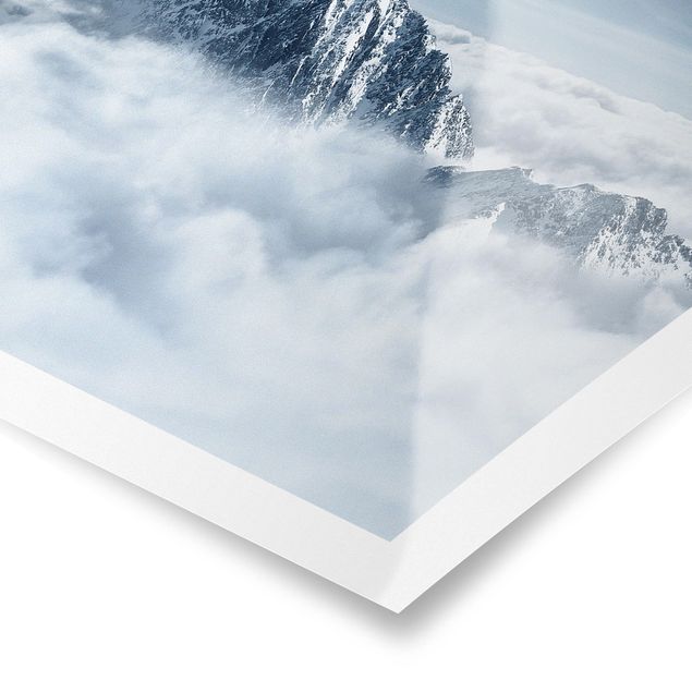 Poster - Die Alpen über den Wolken - Quadrat 1:1