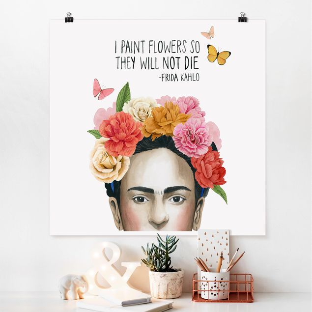 Blumenposter Fridas Gedanken - Blumen