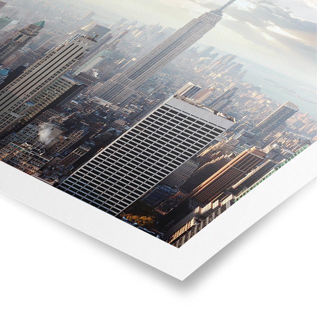 Poster - Sonnenaufgang in New York - Quadrat 1:1