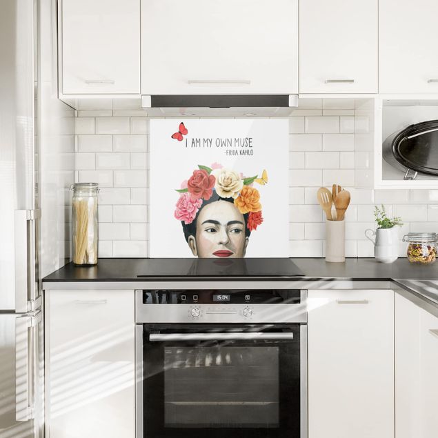 Glasrückwand Küche Blumen Fridas Gedanken - Muse