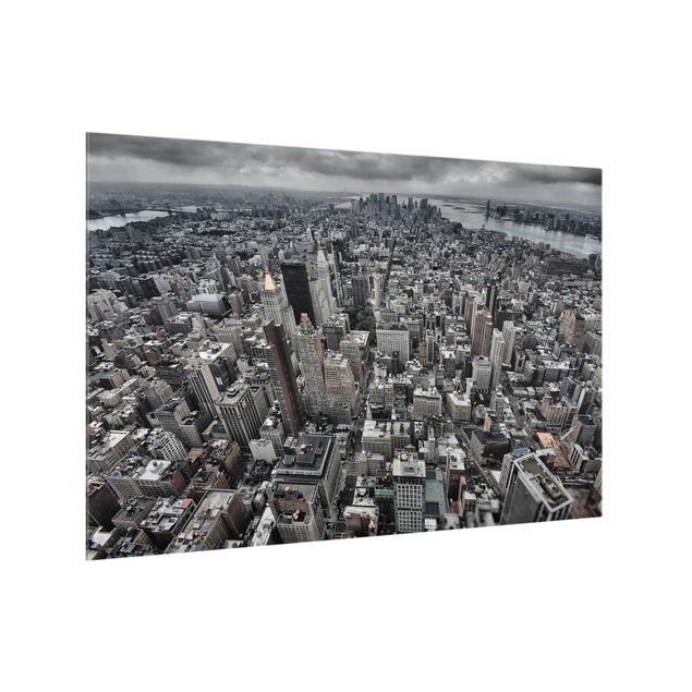 Spritzschutz Glas - Blick über Manhattan - Querformat - 3:2