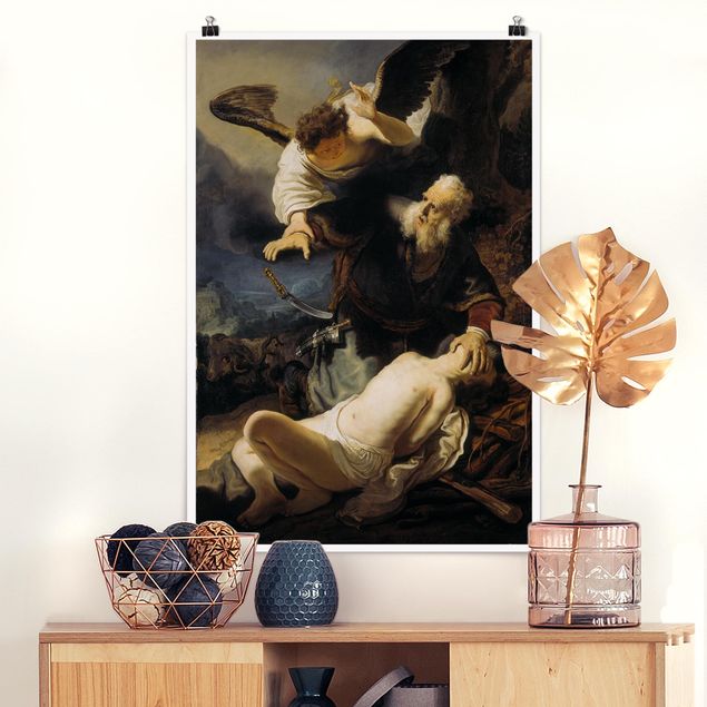 Poster - Rembrandt van Rijn - Die Opferung Isaaks - Hochformat 3:2