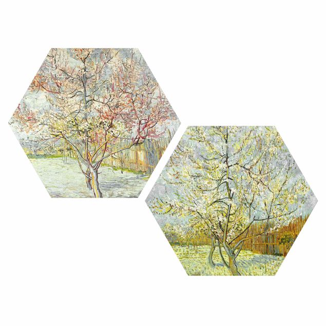 Vincent van Gogh Bilder Vincent van Gogh - Blühende Pfirsichbäume im Garten