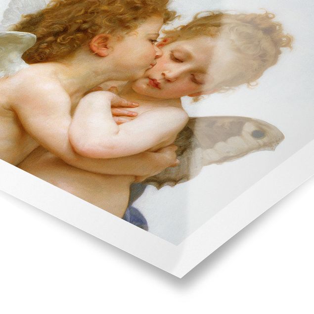 Poster - William Adolphe Bouguereau - Der erste Kuss - Querformat 3:4