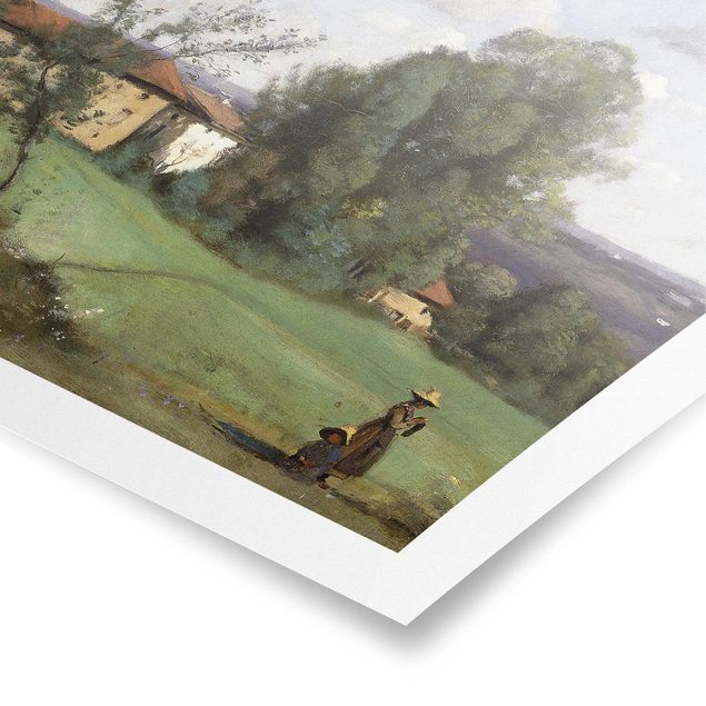 Kunstdruck Jean-Baptiste Camille Corot Jean-Baptiste Camille Corot - Ein Bauernhof