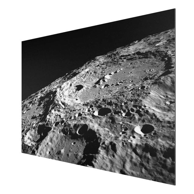 Alu-Dibond - NASA Fotografie Mondkrater - Hochformat
