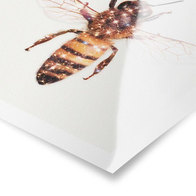 Poster kaufen Biene mit Glitzer