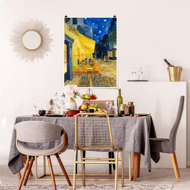 Poster - Vincent van Gogh - Café-Terrasse in Arles - Hochformat 3:4