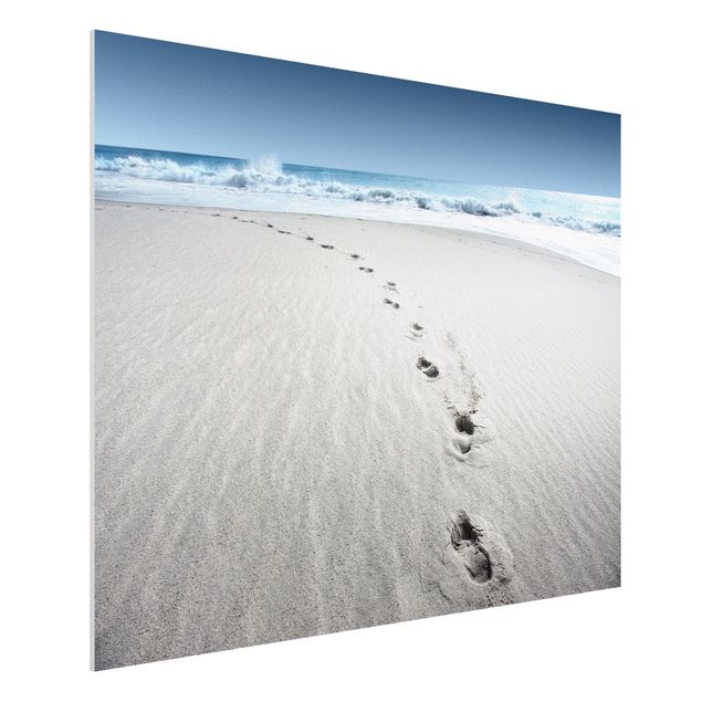 Foto auf Hartschaumplatte Spuren im Sand
